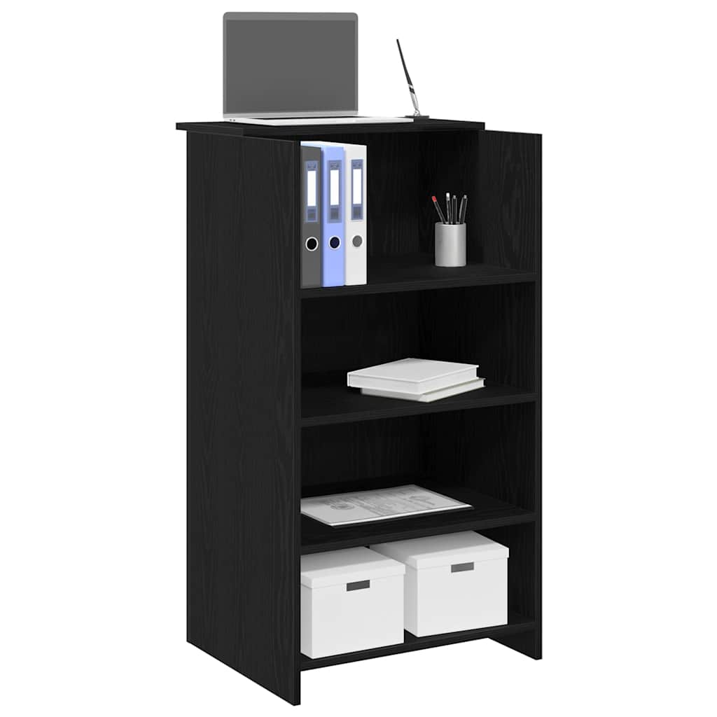 vidaXL Empfangstheke Schwarz 55x50x103,5 cm Holzwerkstoff