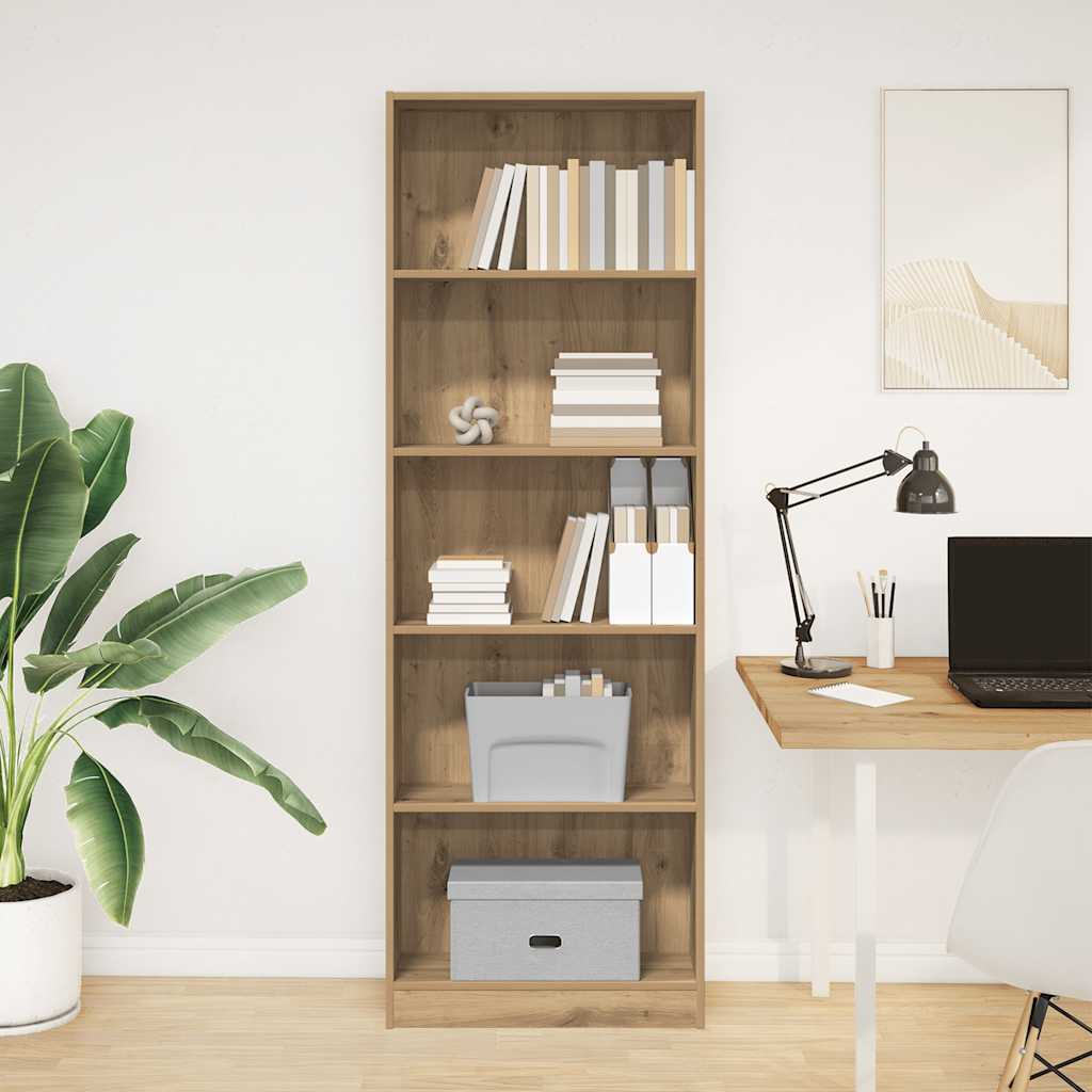 vidaXL Bücherregal Artisian Oak 60 x 24 x 176 cm Holzwerkstoff