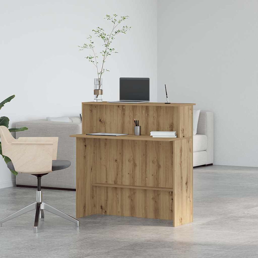 vidaXL Empfangstheke Artisan-Eiche 100x50x103,5 cm Holzwerkstoff - Image 4