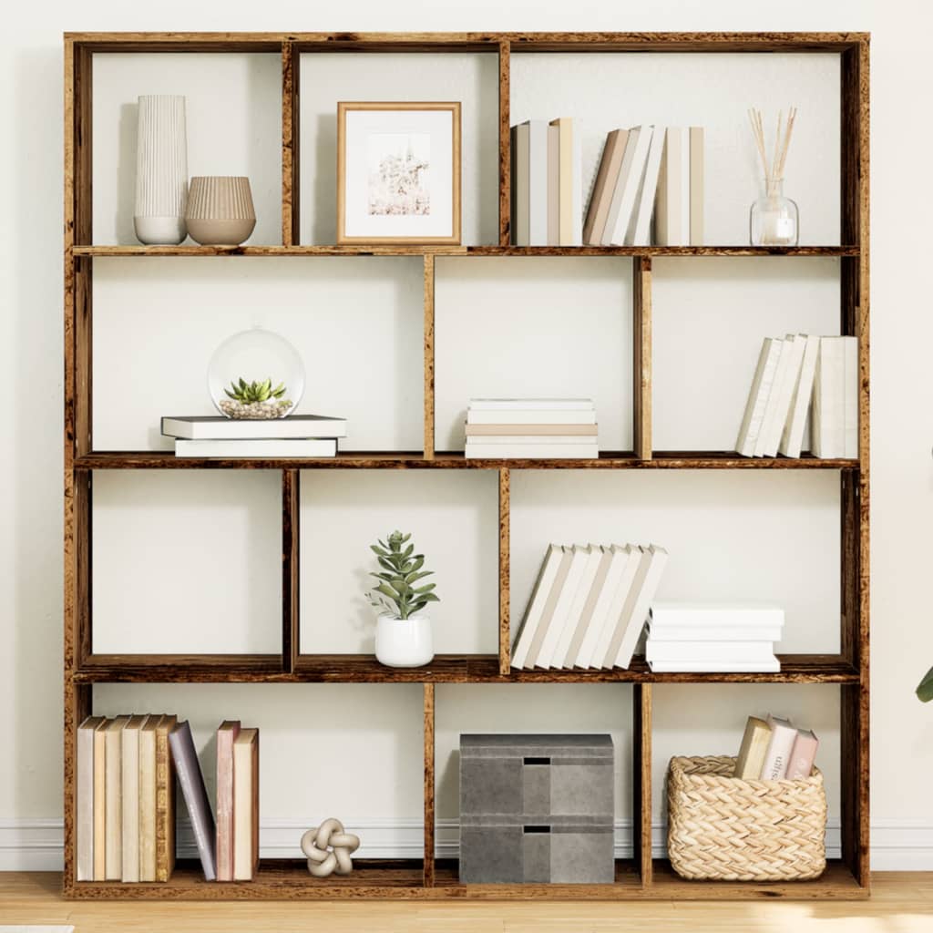 vidaXL Bücherregal Altholz-Optik 132x29x141,5 cm Holzwerkstoff