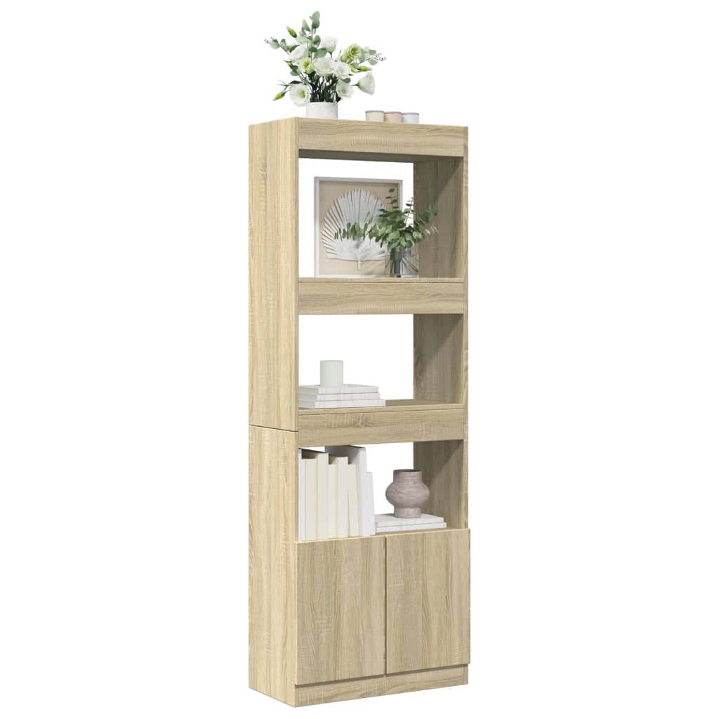 vidaXL Highboard 63x33x180 cm Sonoma-Eiche Holzwerkstoff - Image 4