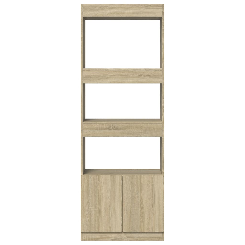 vidaXL Highboard 63x33x180 cm Sonoma-Eiche Holzwerkstoff - Image 5