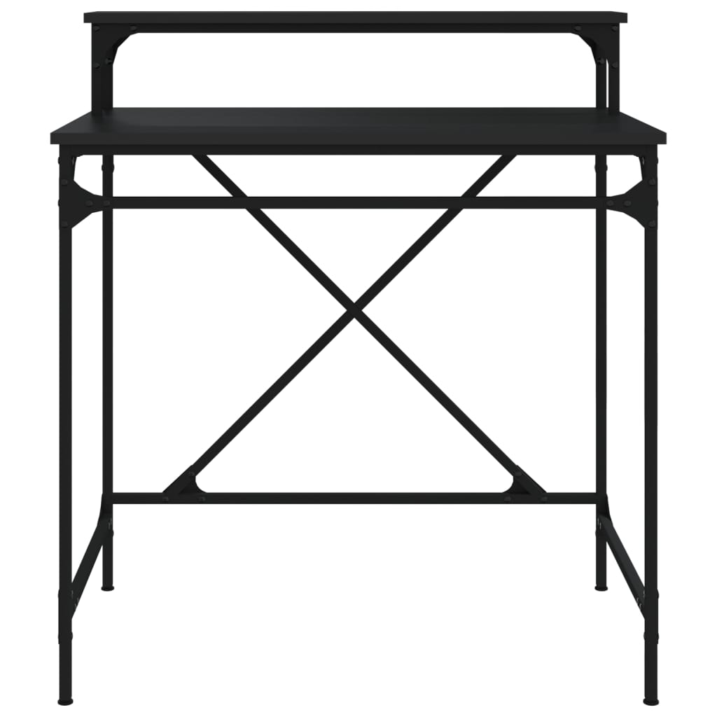 vidaXL Schreibtisch Schwarz 80x50x90 cm Holzwerkstoff und Eisen - Image 5