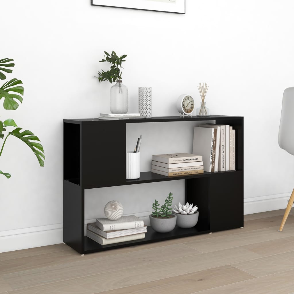 vidaXL Bücherregal Schwarz 100x24x63 cm Holzwerkstoff