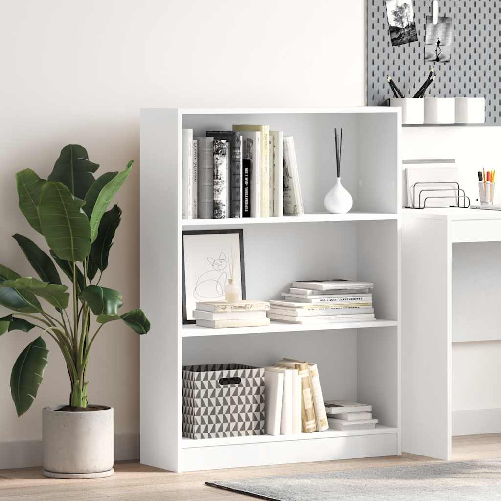 vidaXL Bücherregal Weiß 80x24x109 cm Holzwerkstoff