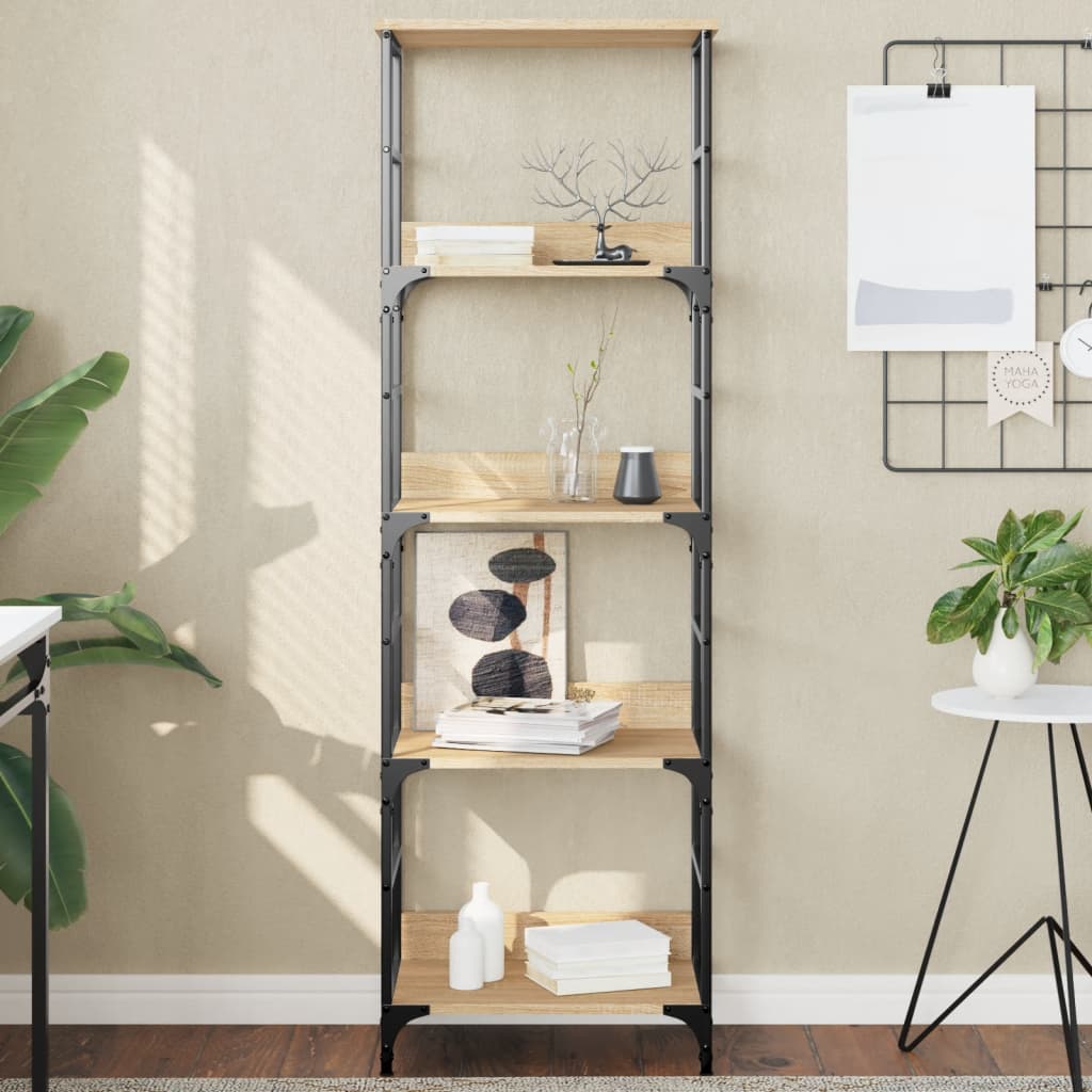 vidaXL Bücherregal Sonoma-Eiche 50x33x153 cm Holzwerkstoff