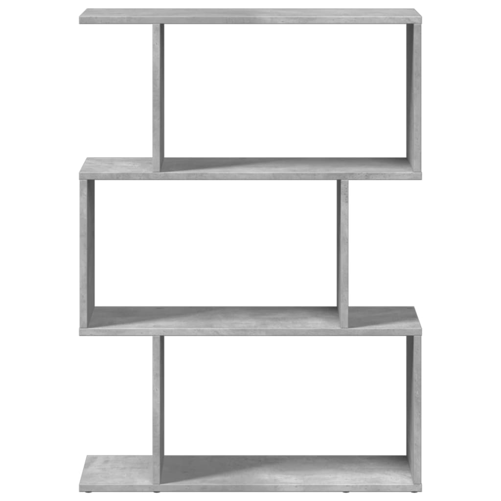 vidaXL Raumteiler-Bücherregal 3 Fächer Betongrau 70x24x97 cm - Image 5