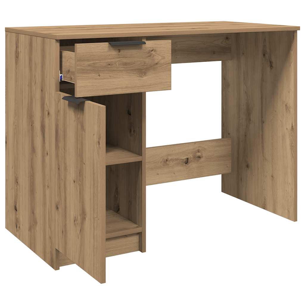vidaXL Schreibtisch Artisan-Eiche 100x50x75 cm Holzwerkstoff - Image 5