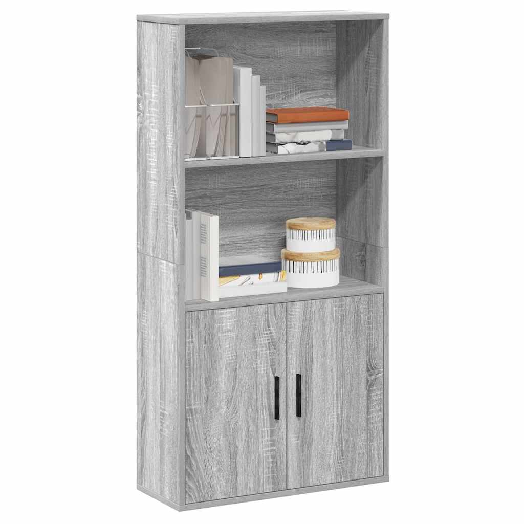 vidaXL Bücherregal Grau Sonoma 60x24x120 cm Holzwerkstoff
