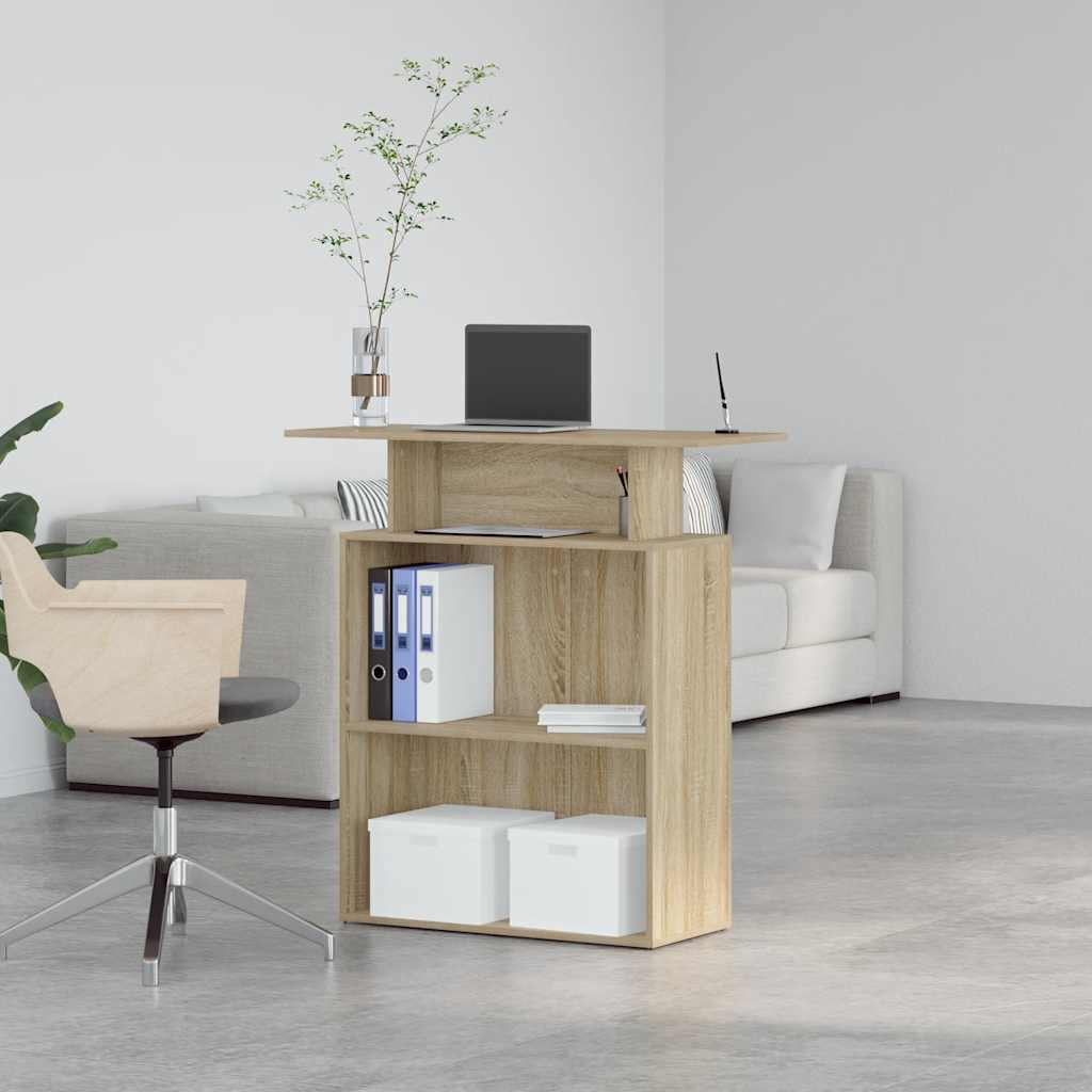 vidaXL Empfangstresen Sonoma-Eiche 100 x 40 x 104 cm Holzwerkstoff - Image 4