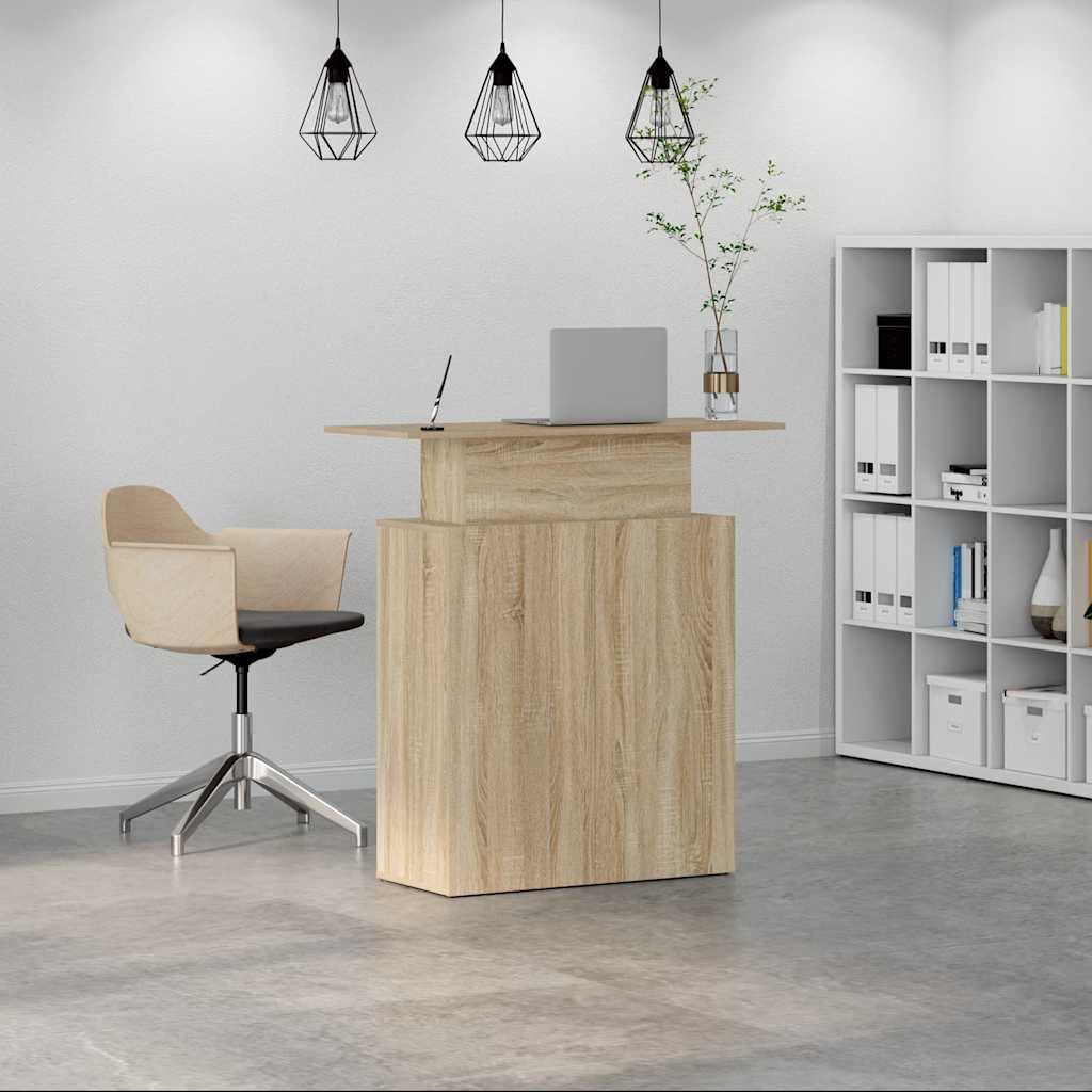 vidaXL Empfangstresen Sonoma-Eiche 100 x 40 x 104 cm Holzwerkstoff - Image 3