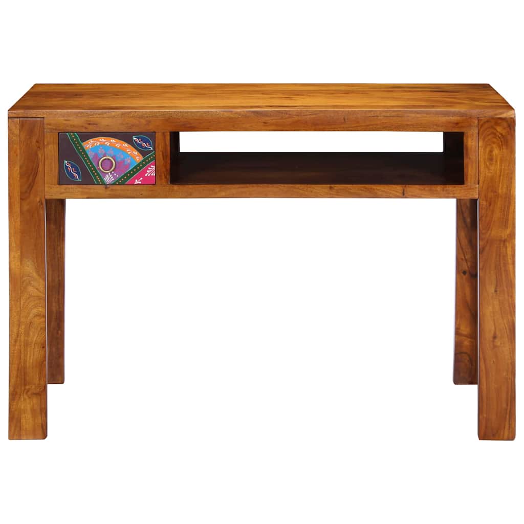 vidaXL Schreibtisch Braun 110 x 50 x 73 cm Massivholz Akazie - Image 4