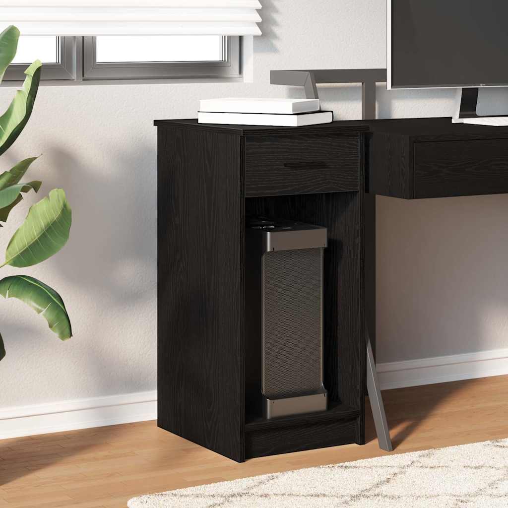 vidaXL Computerschrank mit Schublade Schwarz 35x45x77 cm - Image 3