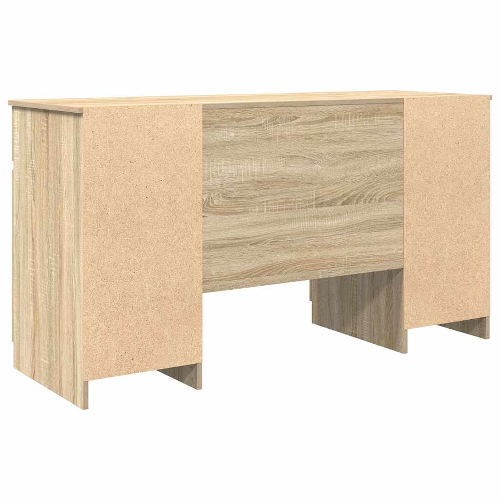 vidaXL Schreibtisch Sonoma-Eiche 140 x 49 x 76 cm Holzwerkstoff - Image 6