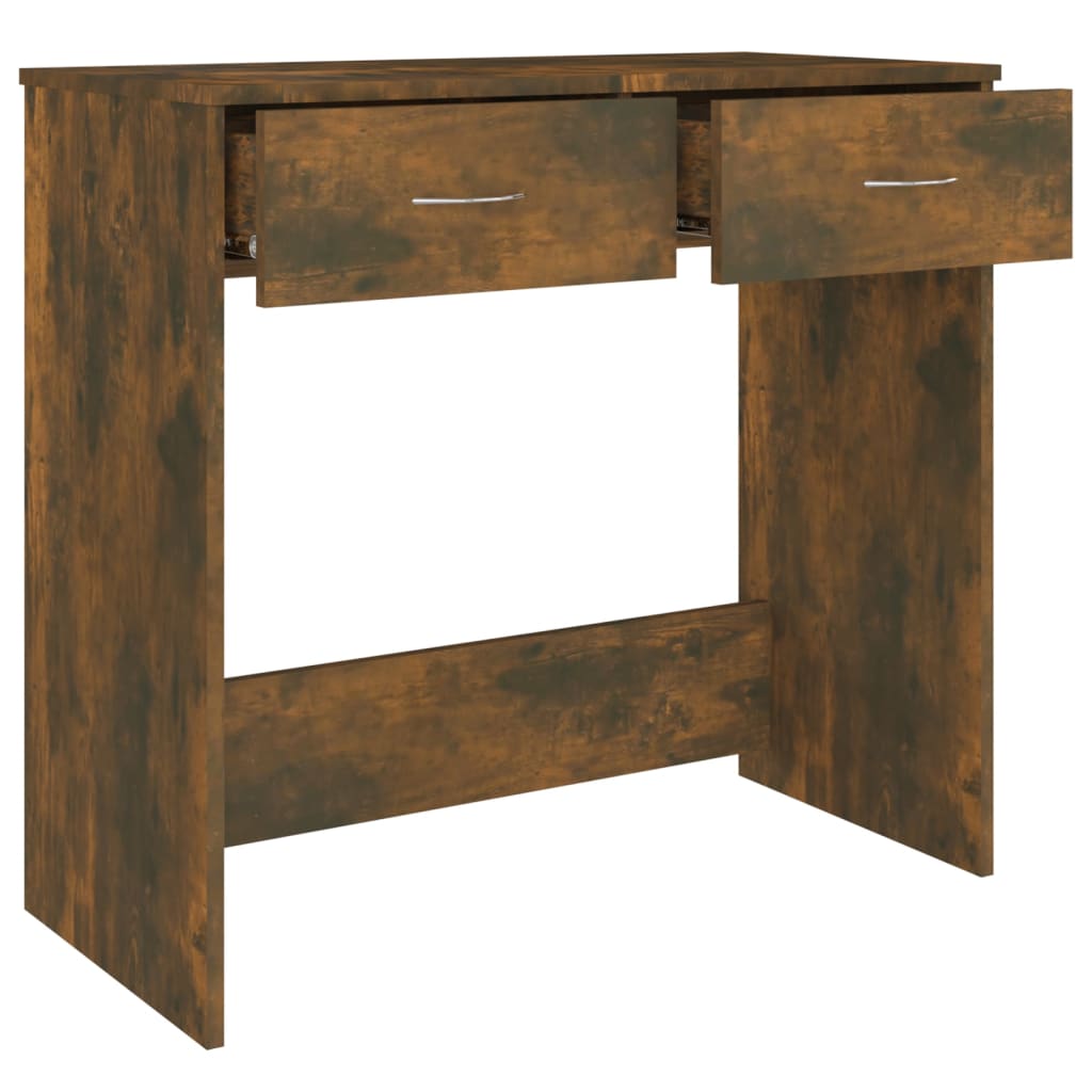 vidaXL Schreibtisch Räuchereiche 80x40x75 cm Holzwerkstoff - Image 6