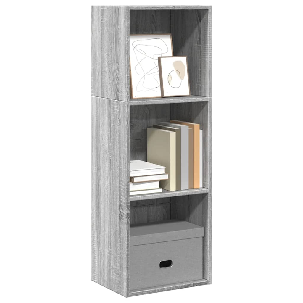 vidaXL Bücherregal Grau Sonoma 40x30x114 cm Holzwerkstoff