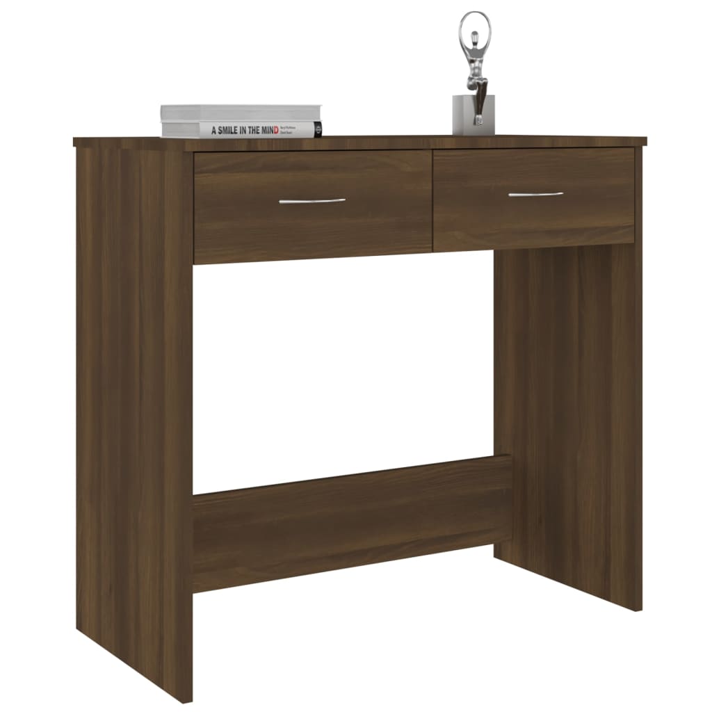 vidaXL Schreibtisch Braun Eichen-Optik 80x40x75 cm Holzwerkstoff - Image 3