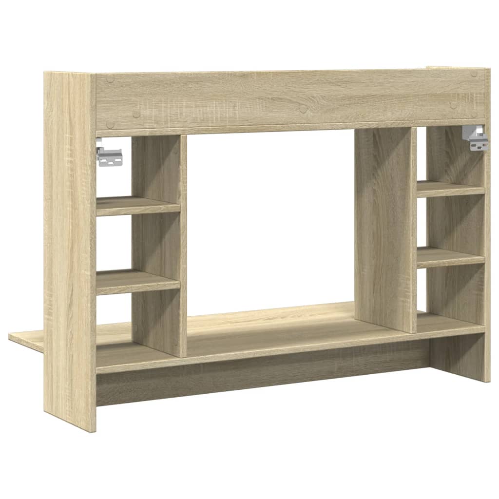 vidaXL Wand-Schreibtisch Sonoma Eiche 105x48x75 cm Holzwerkstoff - Image 6