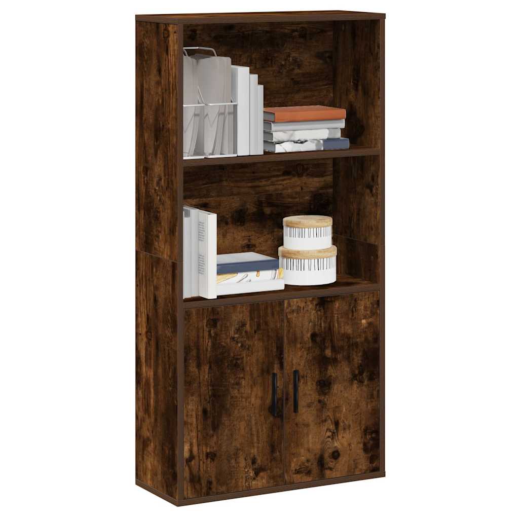 vidaXL Bücherregal Räuchereiche 60x24x120 cm Holzwerkstoff