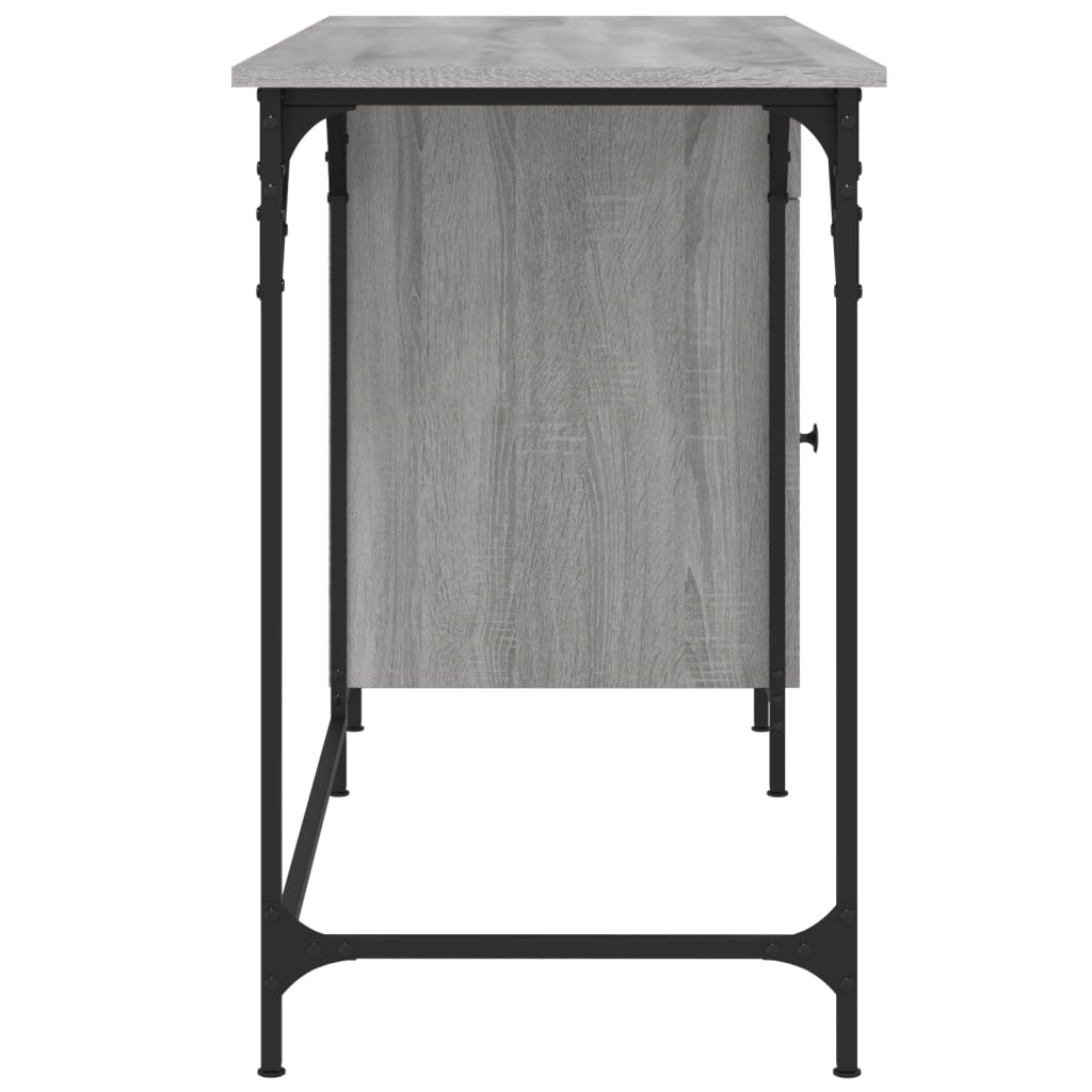 vidaXL Computertisch Grau Sonoma 131x48x75 cm Holzwerkstoff - Image 6