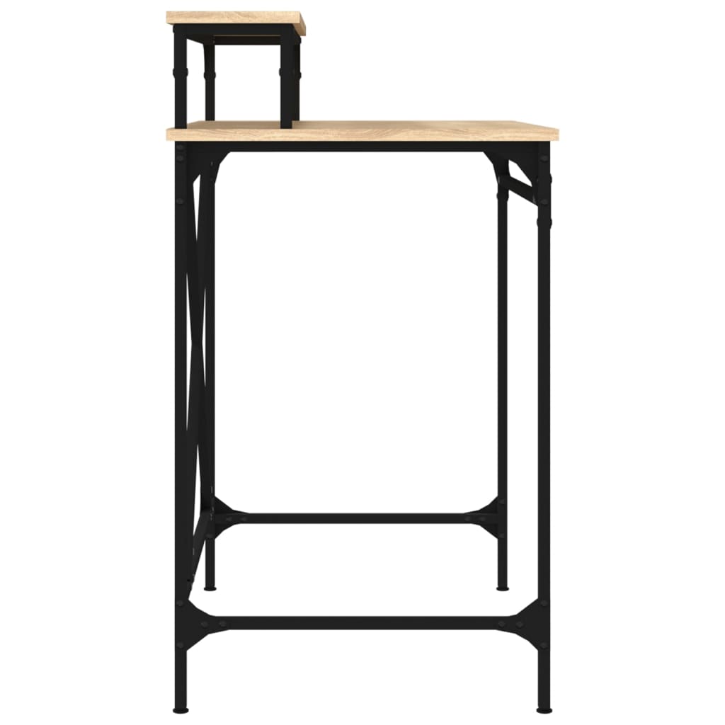 vidaXL Schreibtisch Sonoma-Eiche 80x50x90 cm Holzwerkstoff und Eisen - Image 6