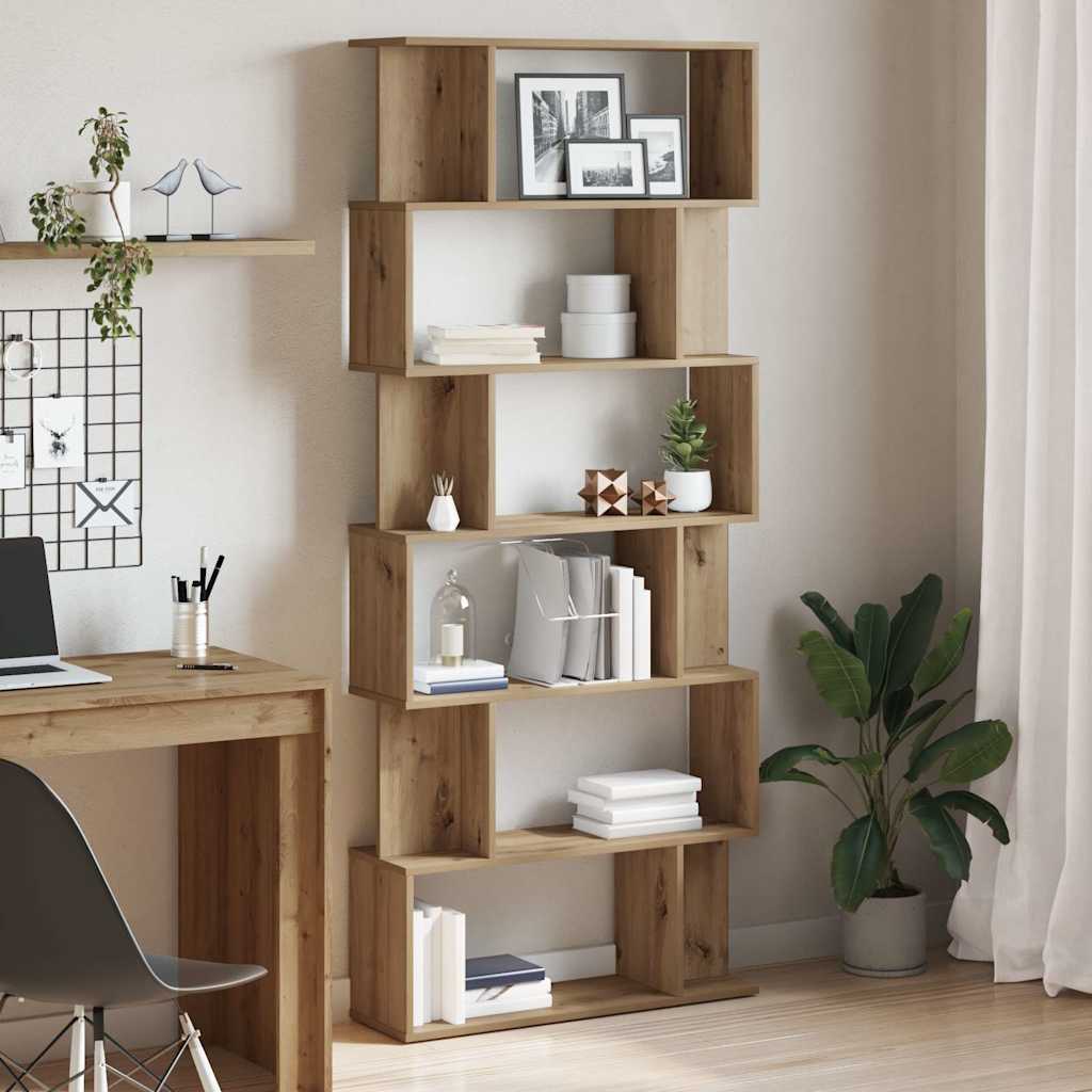 vidaXL Bücherregal Artisan-Eiche 80x24x192 cm Holzwerkstoff