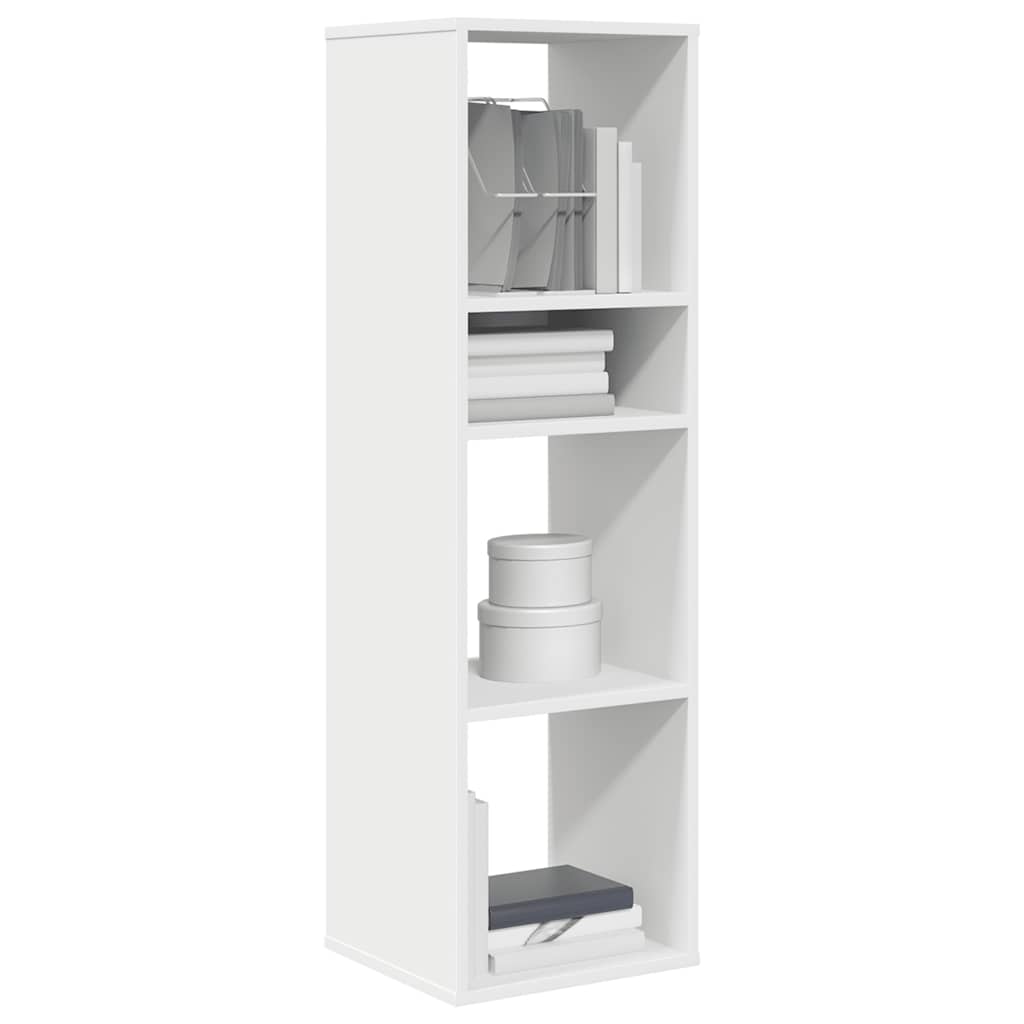 vidaXL Bücherregal Weiß 34x31x112 cm Holzwerkstoff