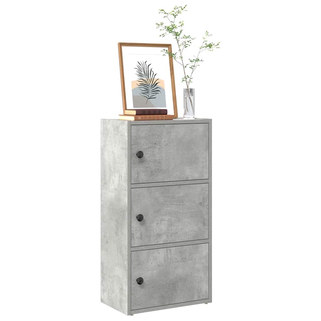 vidaXL Bücherregal Betongrau 40x24x77 cm Holzwerkstoff