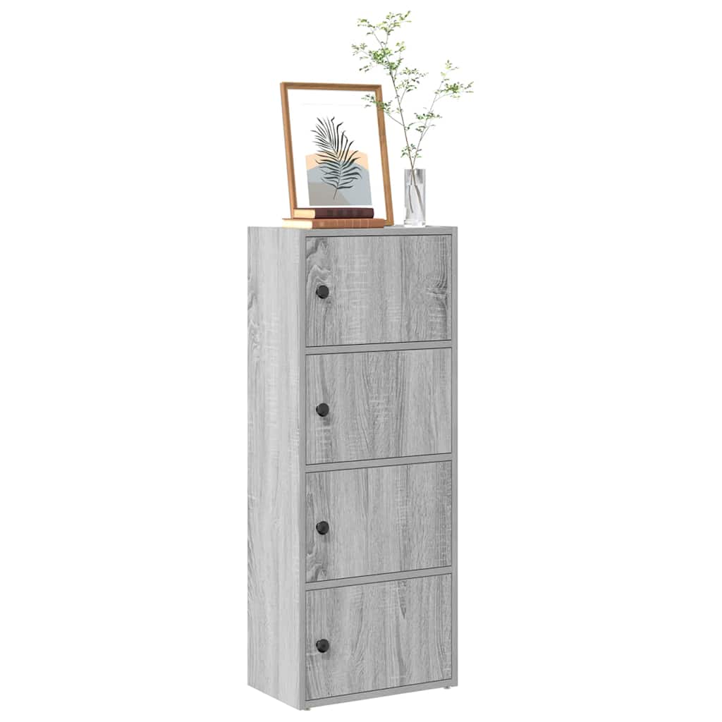 vidaXL Bücherregal Grau Sonoma 40x24x102 cm Holzwerkstoff