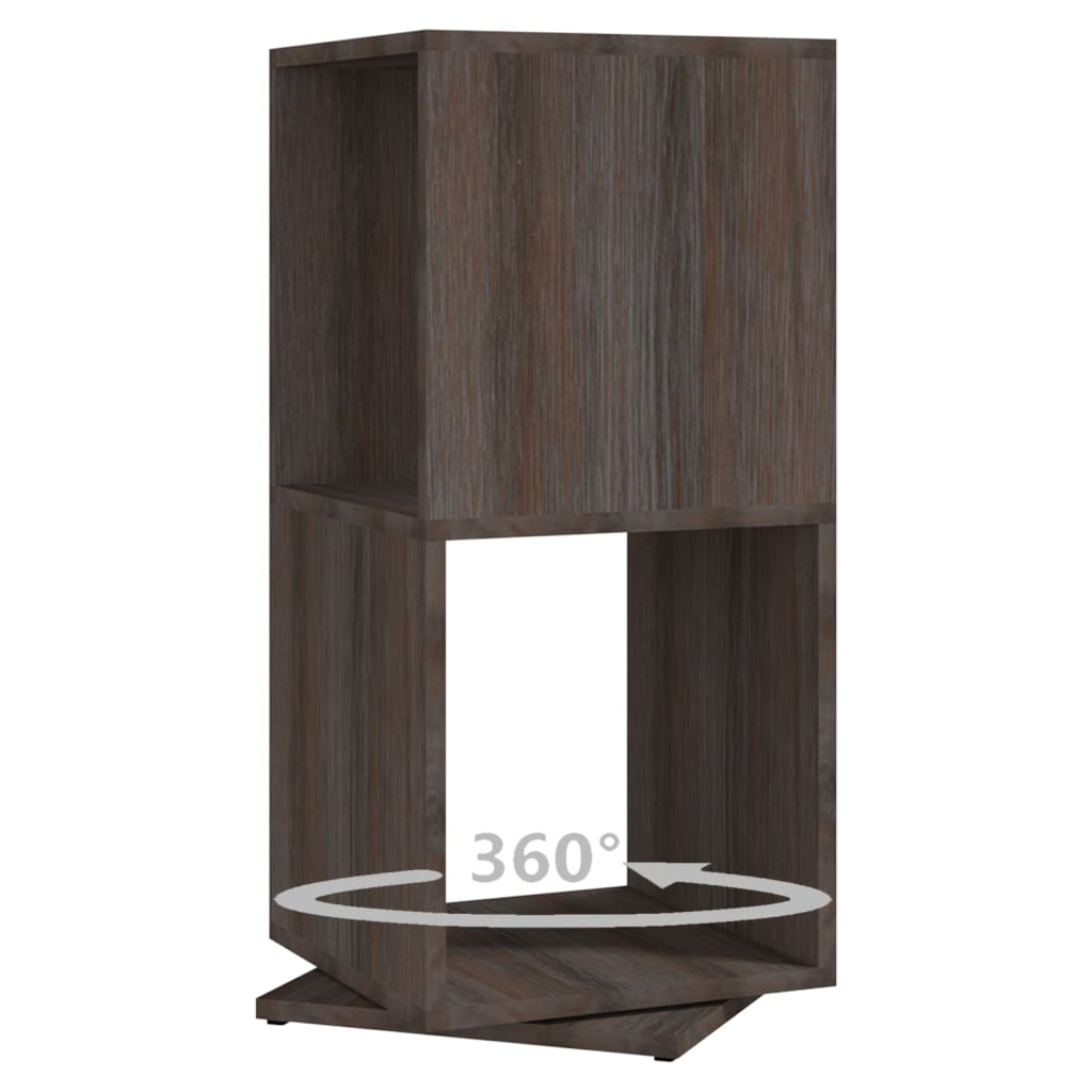 vidaXL Drehregal Grau und Sonoma-Eiche 34,5x34,5x75,5 cm Holzwerkstoff - Image 6