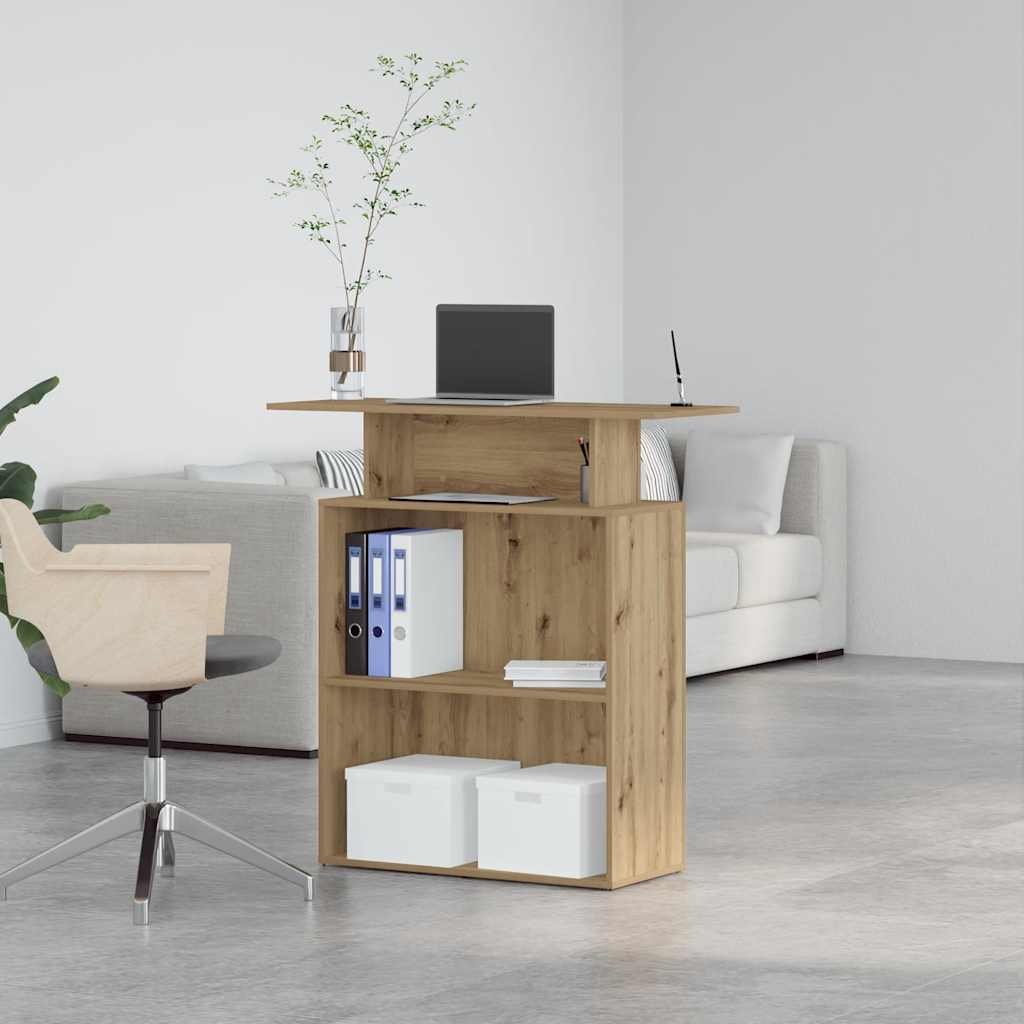 vidaXL Empfangstheke Artisan-Eiche 100x40x104 cm Holzwerkstoff - Image 4