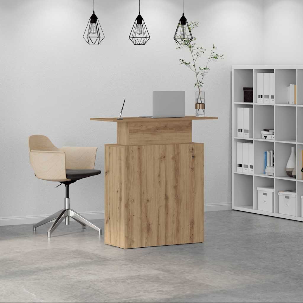 vidaXL Empfangstheke Artisan-Eiche 100x40x104 cm Holzwerkstoff - Image 3