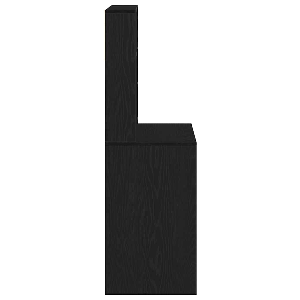 vidaXL Schreibtisch mit Regal Schwarz 100x45x140 cm Holzwerkstoff - Image 5