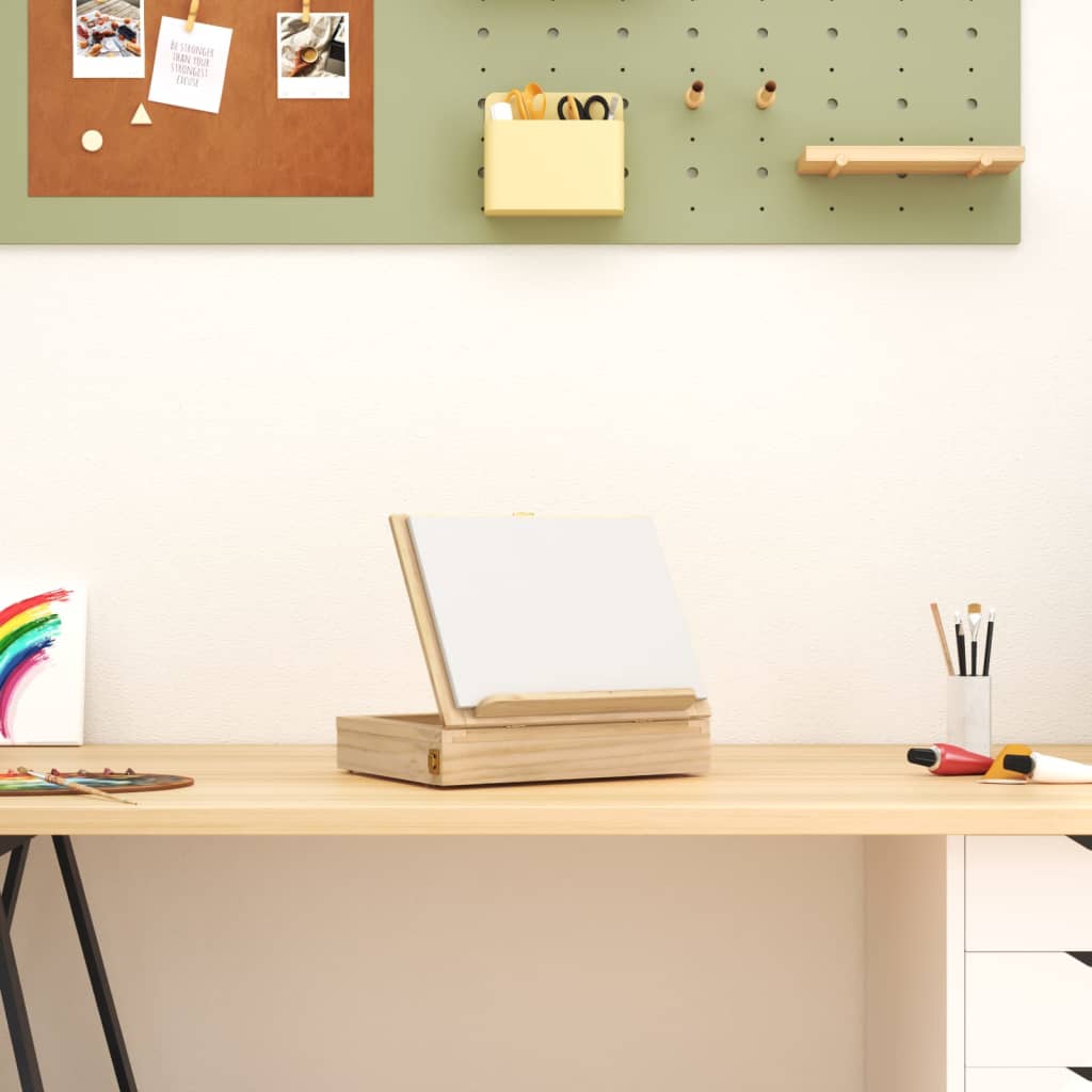 vidaXL Tischstaffelei mit Schublade 33,5x25,5x7 cm Massivholz Kiefer