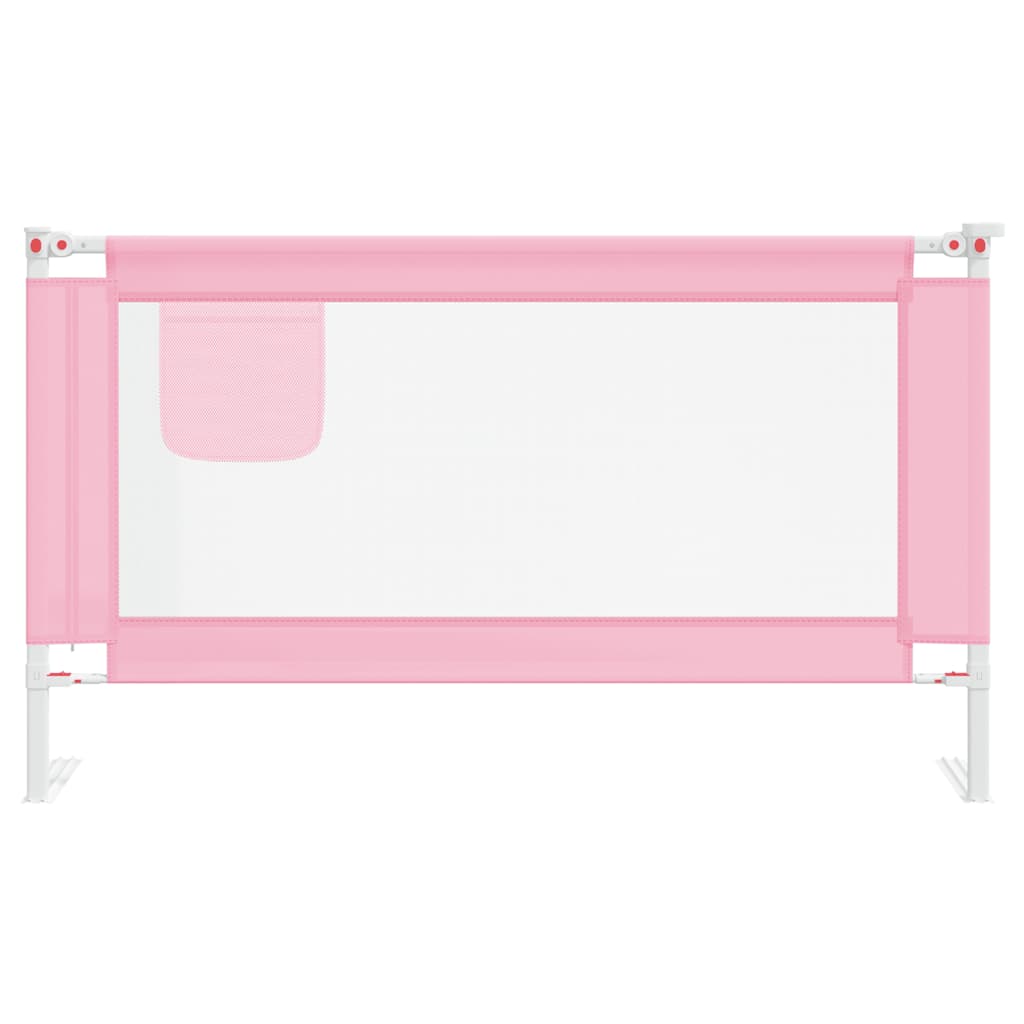 vidaXL Kleinkind-Bettschutzgitter Rosa 140x25 cm Stoff - Image 3