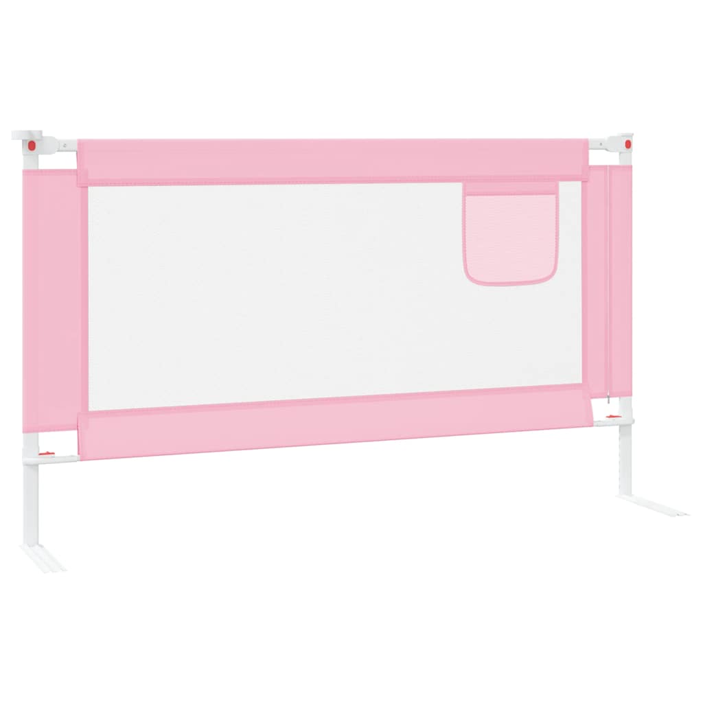 vidaXL Kleinkind-Bettschutzgitter Rosa 140x25 cm Stoff - Image 5