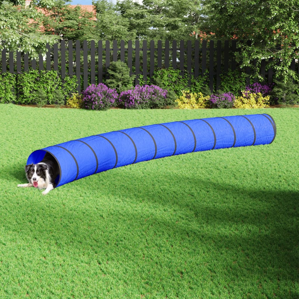 vidaXL Hundetunnel Blau Ø 55x500 cm Polyester