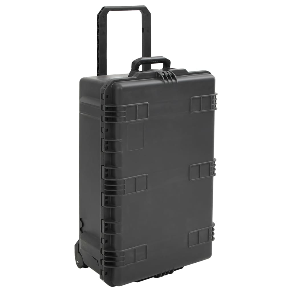 vidaXL Koffer für Flugreise Tragbar Schwarz 79,5x51,5x30,5 cm PP - Image 3