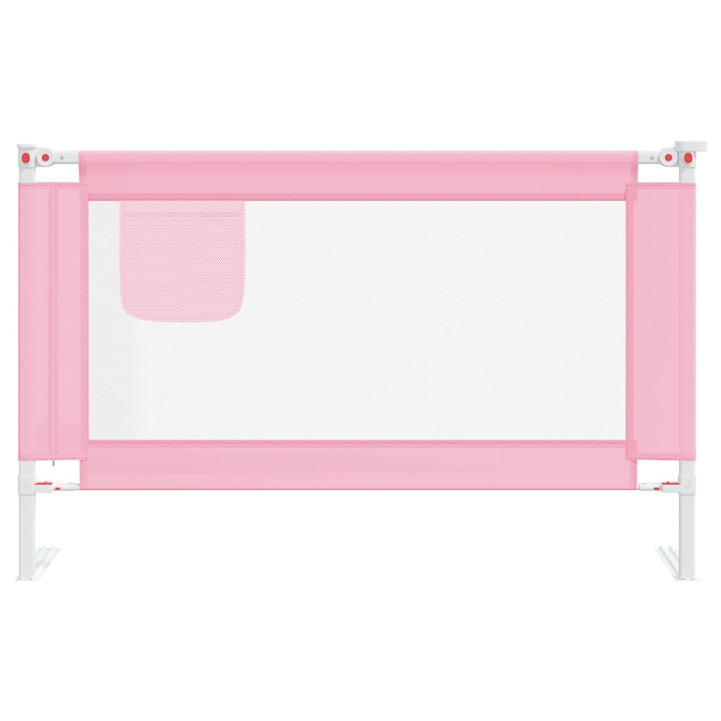 vidaXL Kleinkind-Bettschutzgitter Rosa 120x25 cm Stoff - Image 3