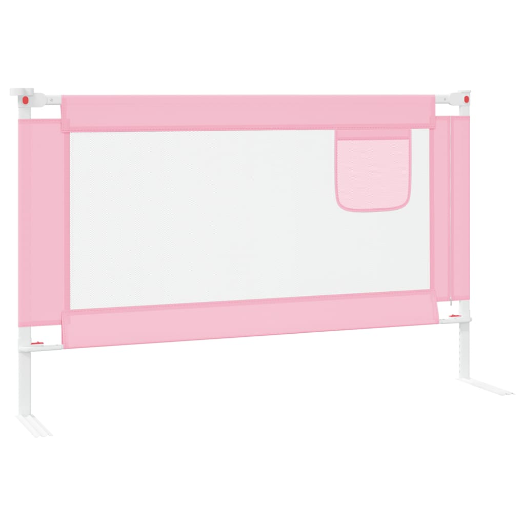 vidaXL Kleinkind-Bettschutzgitter Rosa 120x25 cm Stoff - Image 5