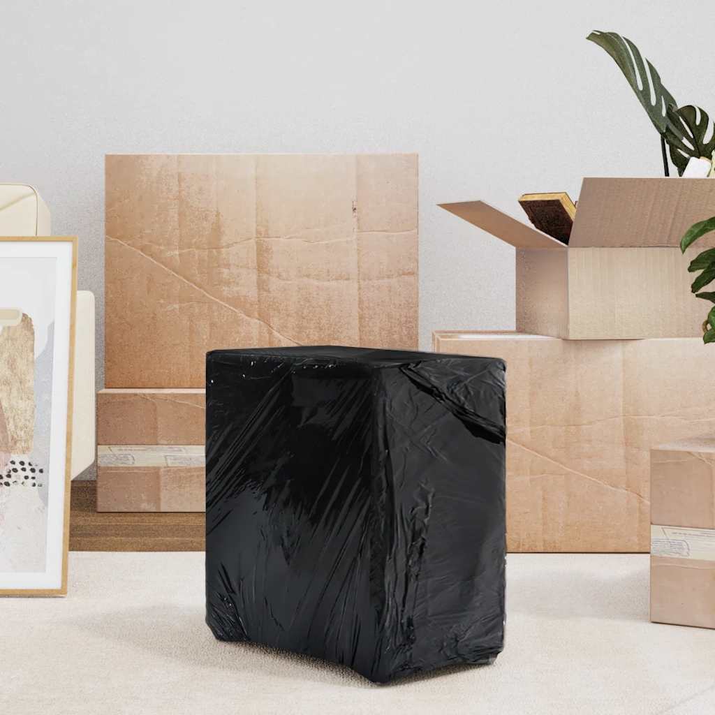 vidaXL Stretchfolie 6 Stk. Schwarz 23 µm 50 cm x 300 m - Image 3