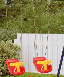 vidaXL Babyschaukeln 2 pcs Rot 36 x 43 x 42 cm Plastik