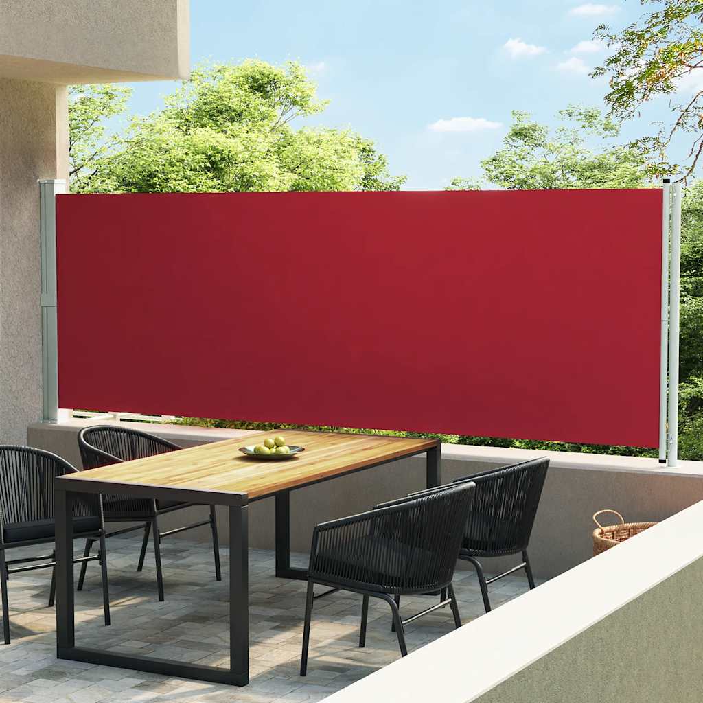 vidaXL Seitenmarkise Ausziehbar 600x160 cm Rot