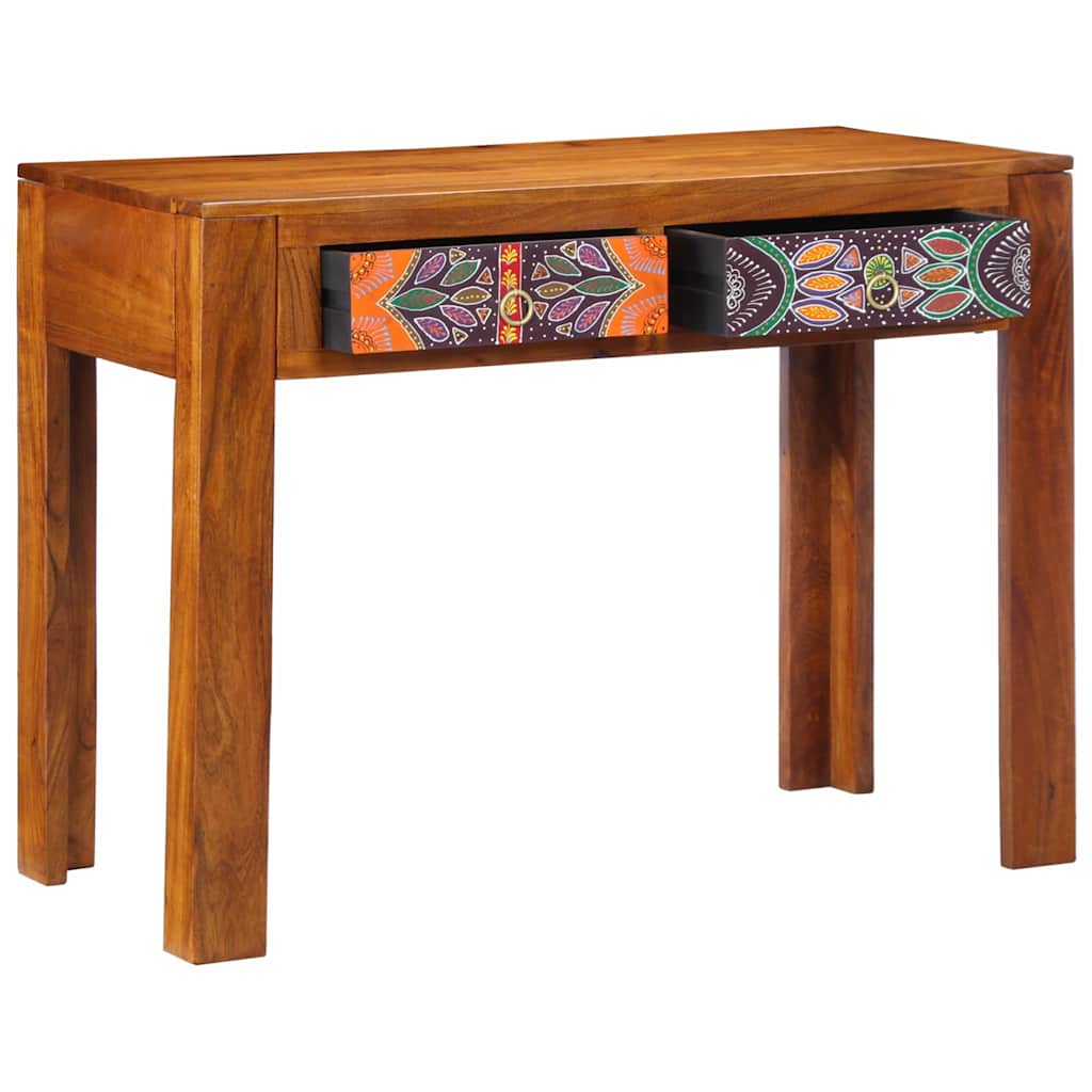 vidaXL Schreibtisch Braun 100 x 50 x 75 cm Massivholz Akazie - Image 3