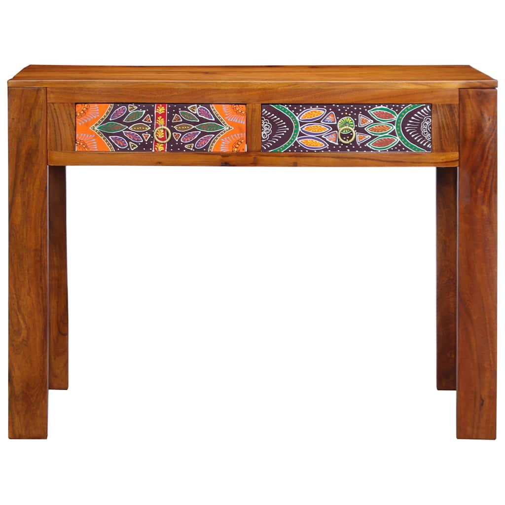 vidaXL Schreibtisch Braun 100 x 50 x 75 cm Massivholz Akazie - Image 4