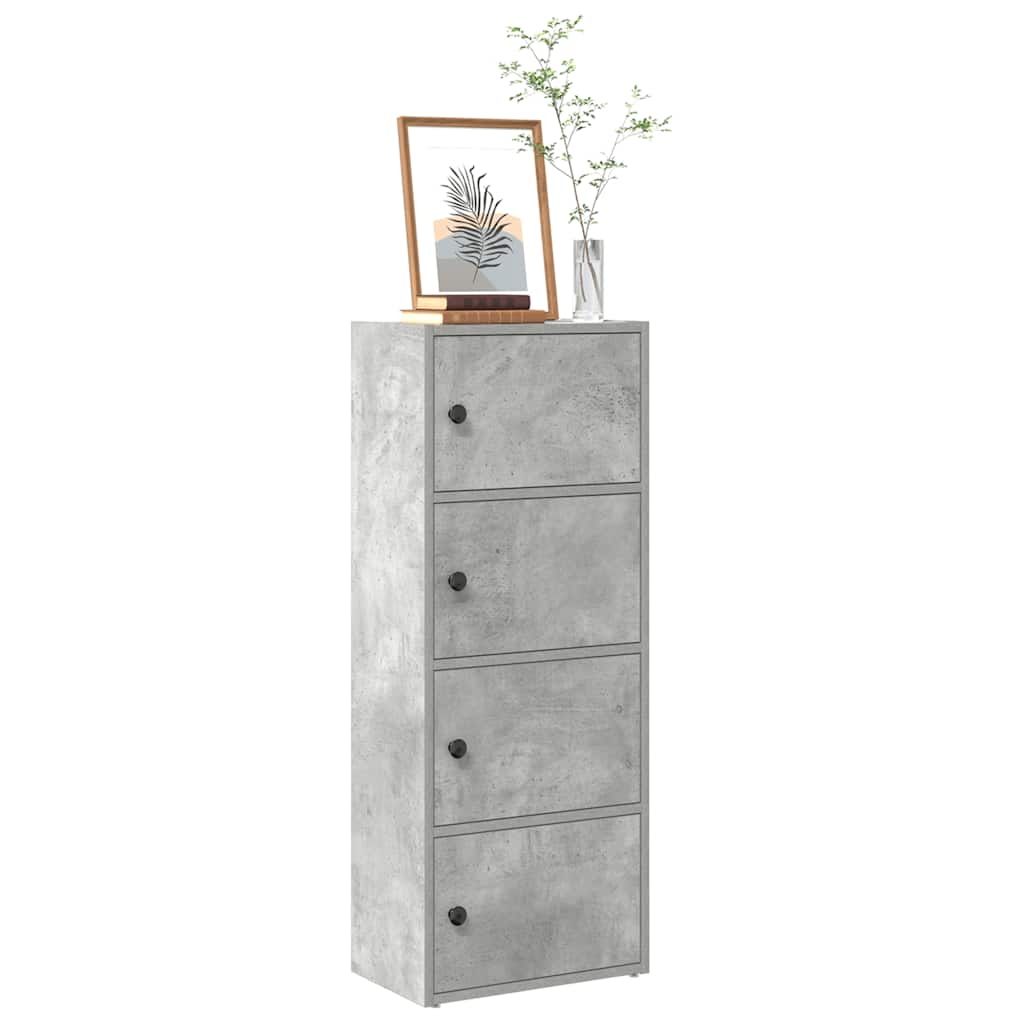 vidaXL Bücherregal Betongrau 40x24x102 cm Holzwerkstoff