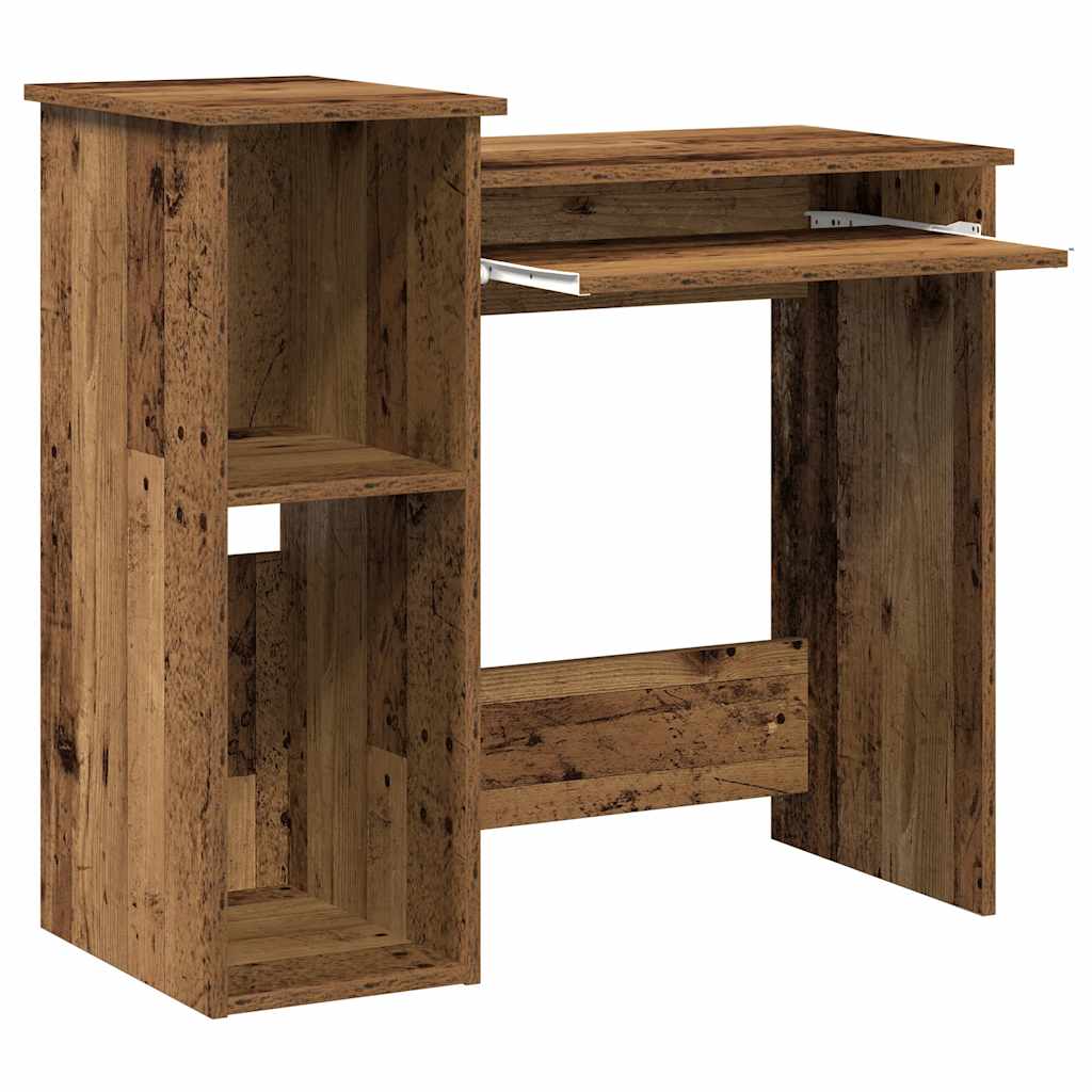 vidaXL Schreibtisch mit Regal Altholz-Optik 84x40x78cm Holzwerkstoff - Image 4
