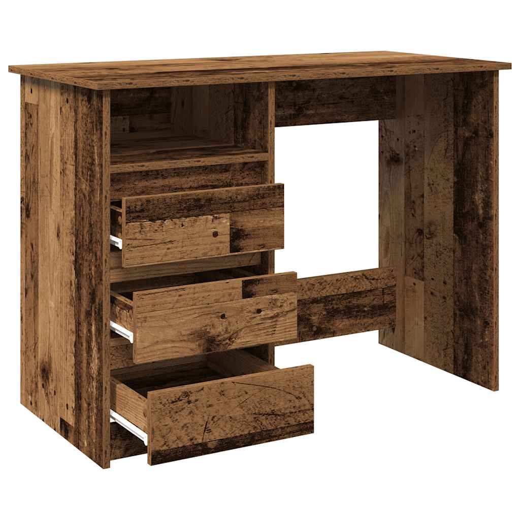 vidaXL Schreibtisch Altholz-Optik 102x50x75 cm Holzwerkstoff - Image 5