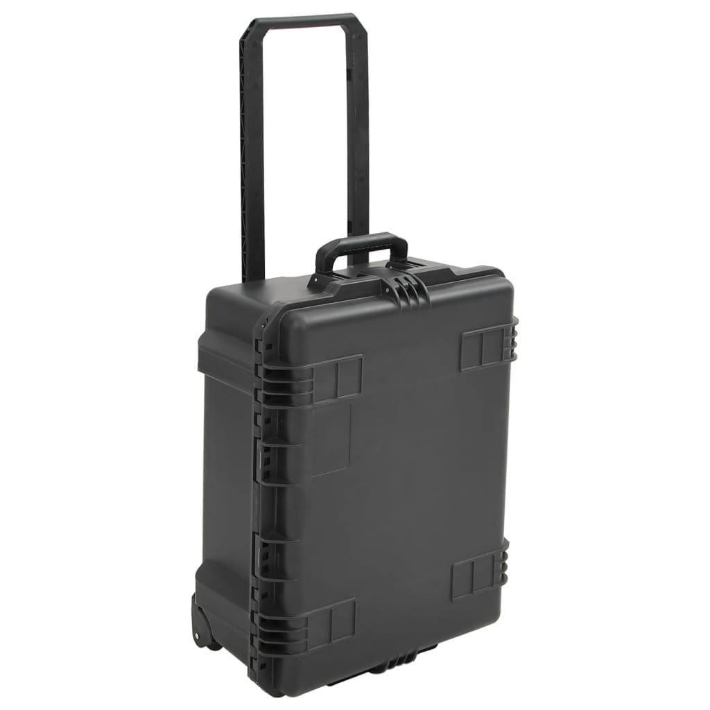 vidaXL Koffer für Flugreise Tragbar Schwarz 62,5x50x28,5 cm PP - Image 3