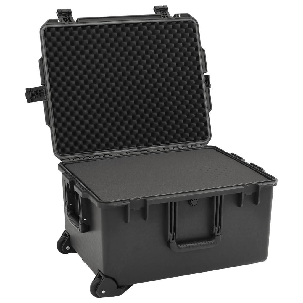 vidaXL Koffer für Flugreise Tragbar Schwarz 62,5x49,5x37 cm PP - Image 4